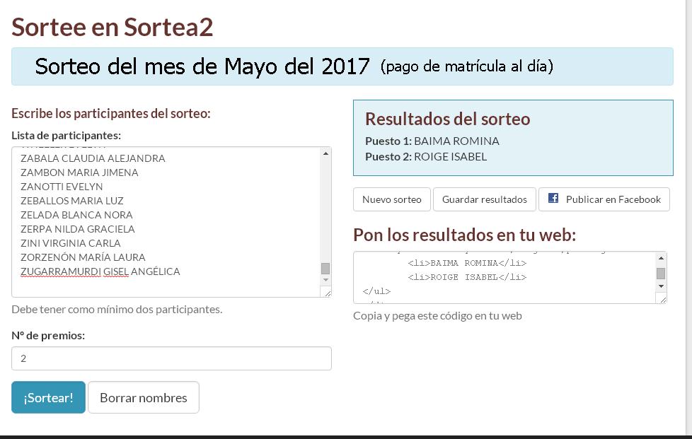 Sorteo Mayo2017
