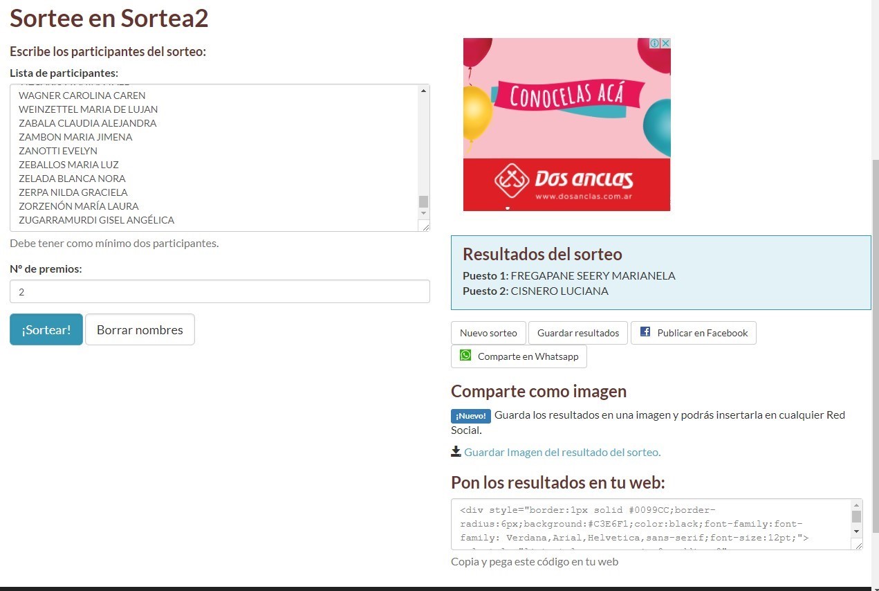 sorteo 2