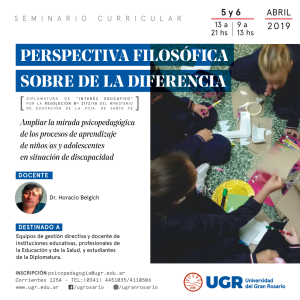 Seminario Belgich perspectiva-filosofica